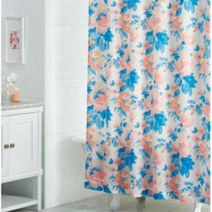 Shower Curtain Country Floral Print Savannah Rose
